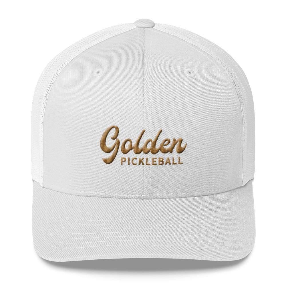 Golden Logo Trucker Cap - Golden Pickleball Paddles