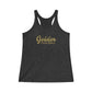 Golden Logo Women's Tri-Blend Racerback Tank - Golden Pickleball Paddles