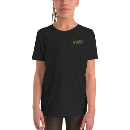 Golden Logo Youth Short Sleeve T-Shirt - Golden Pickleball Paddles