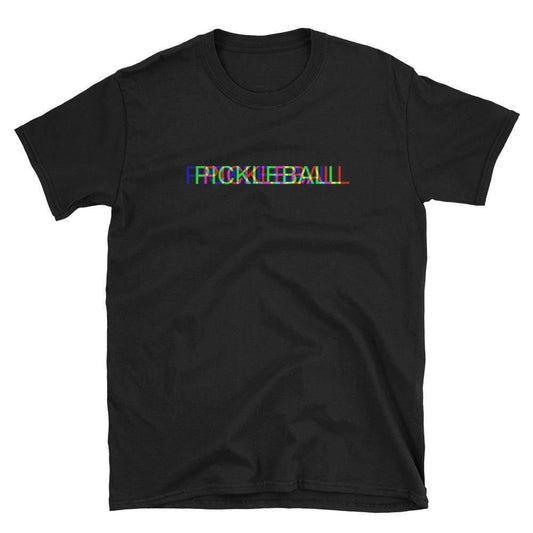 Pickleball Glitch Short-Sleeve Unisex T-Shirt - Golden Pickleball Paddles